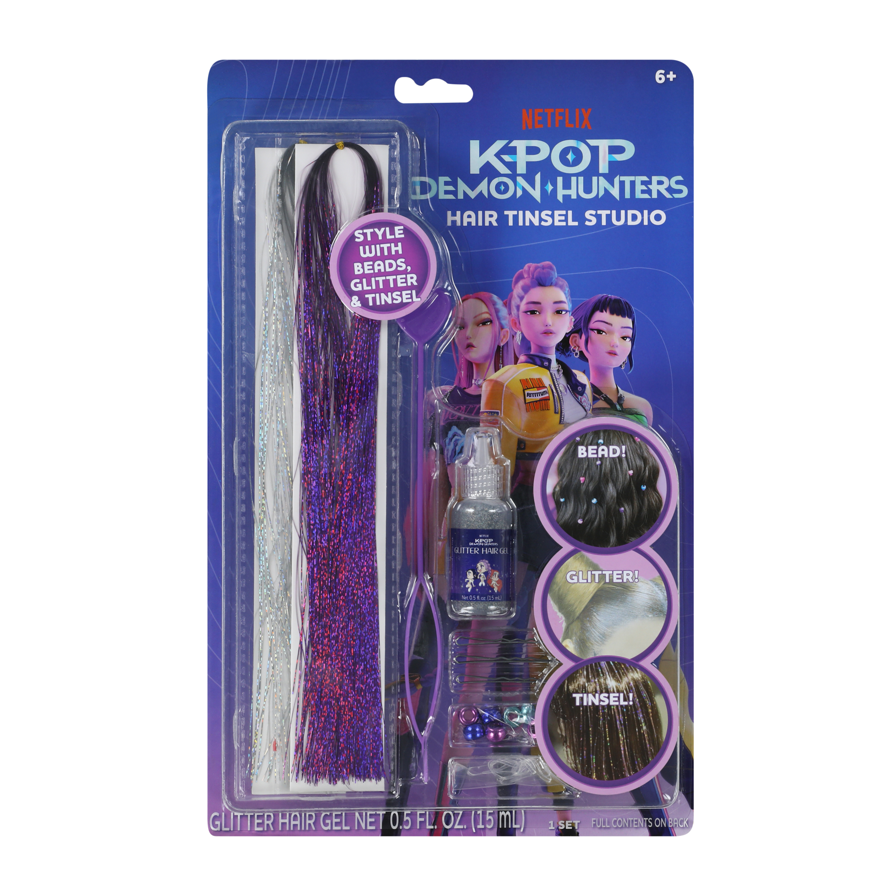 Netflix K-Pop Demon Hunters Hair Tinsel Set