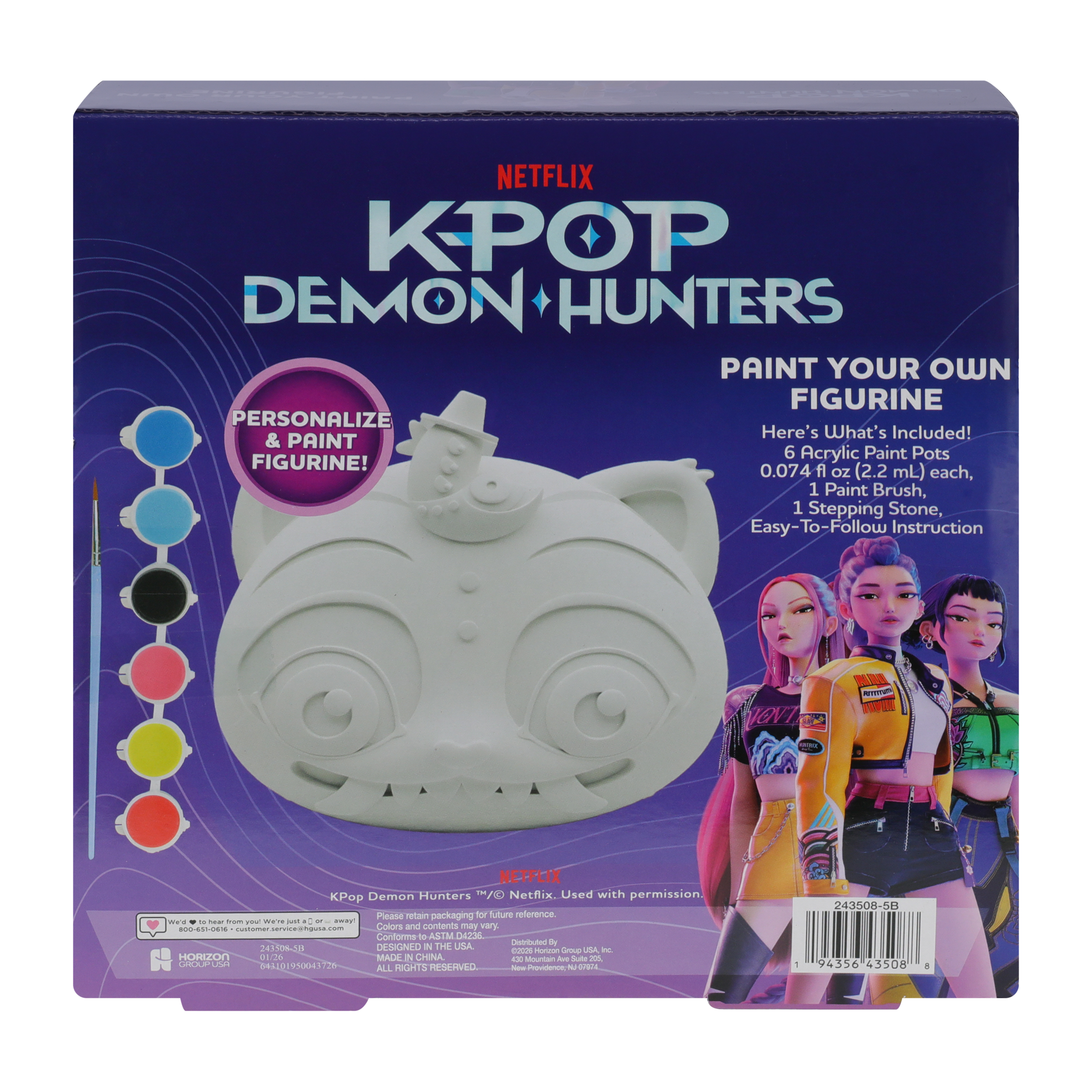 Netflix K-Pop Demon Hunters Paint Your Own Figurine Set