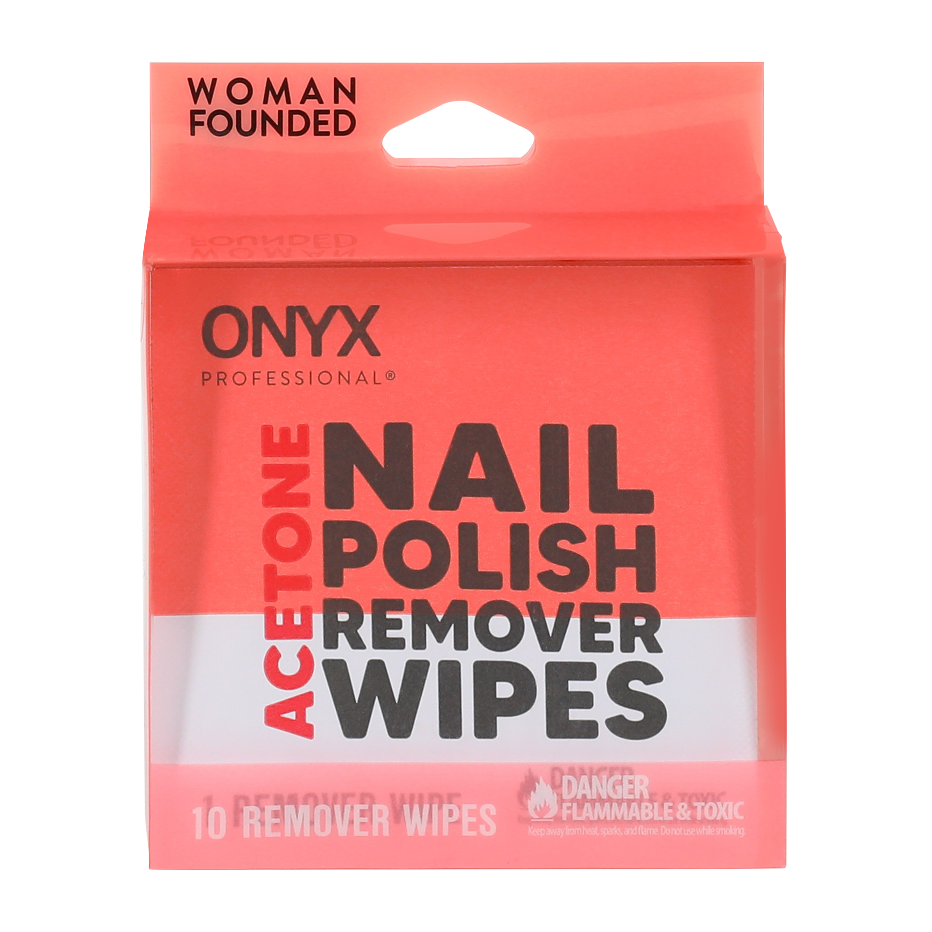 Onyx Professional® Acetone Nail Polish Remover Wipes 10-Pack