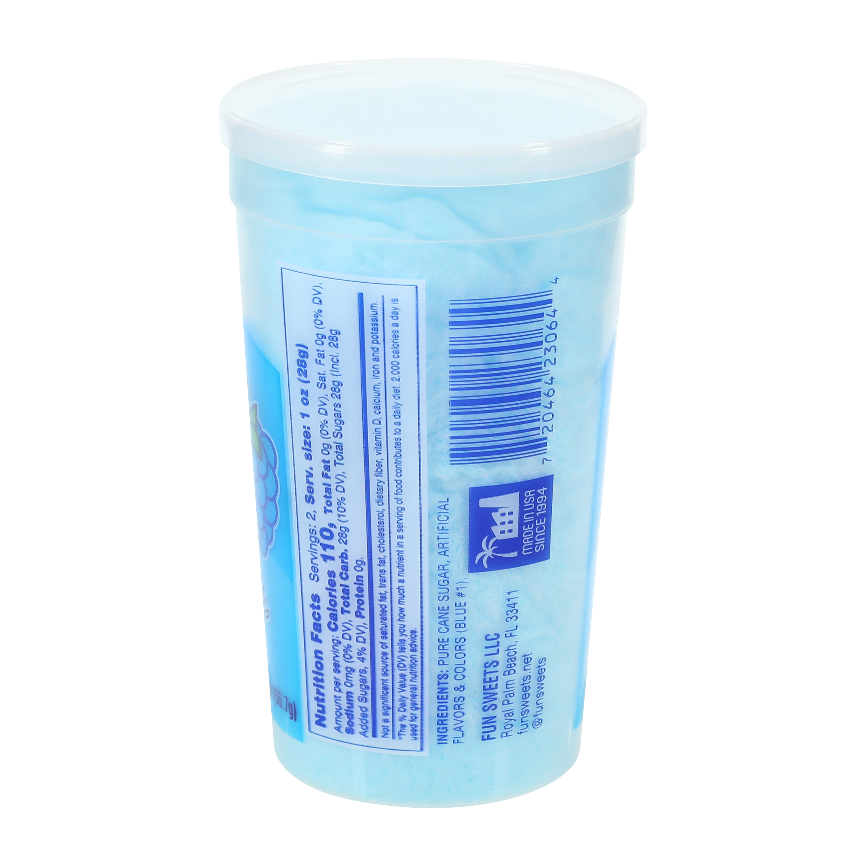 Fun Sweets® Blue Raspberry Cotton Candy 2.4oz