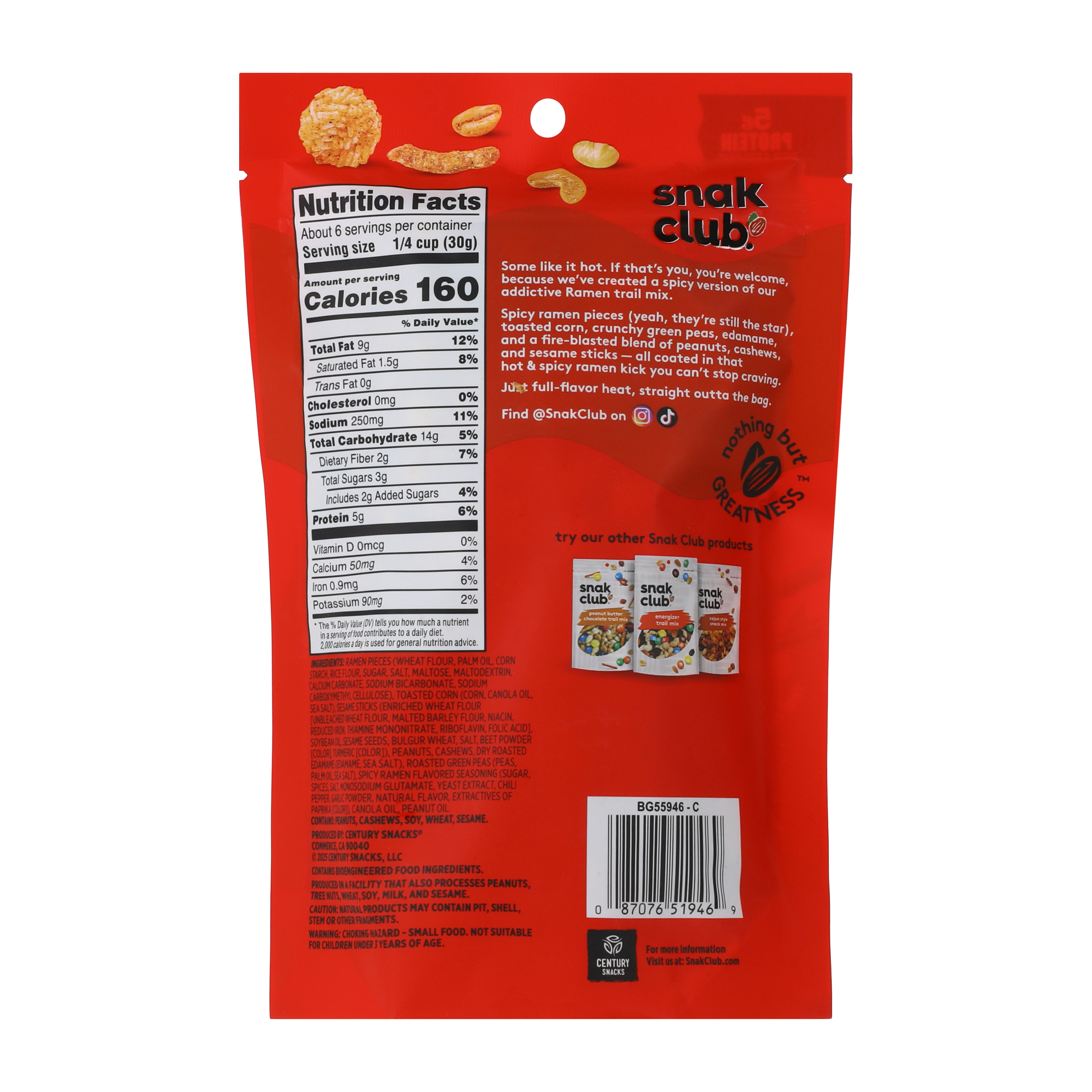 Snack Club® Hot & Spicy Ramen Snack Mix 6oz
