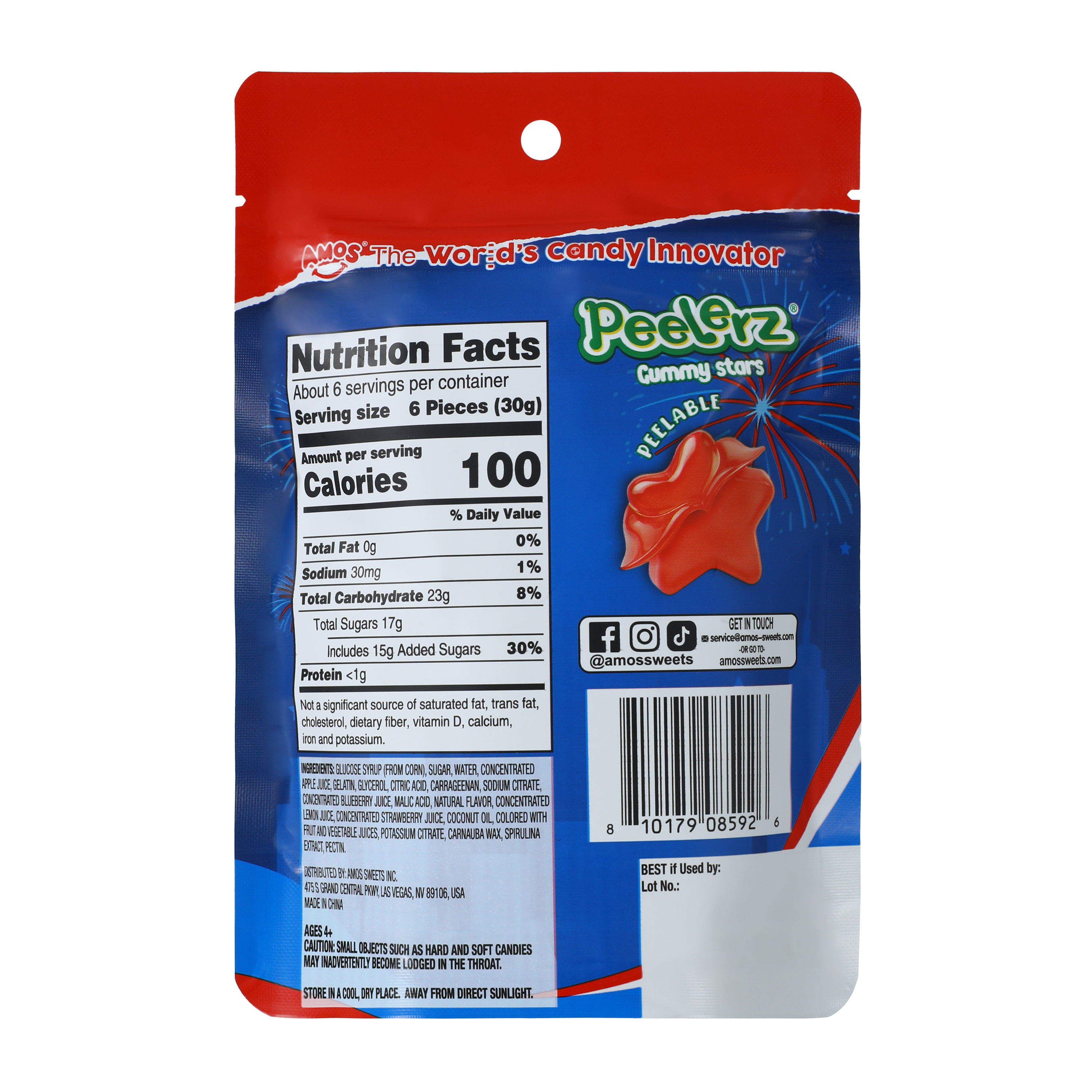 Peelerz® Stars Gummy Candy 6oz