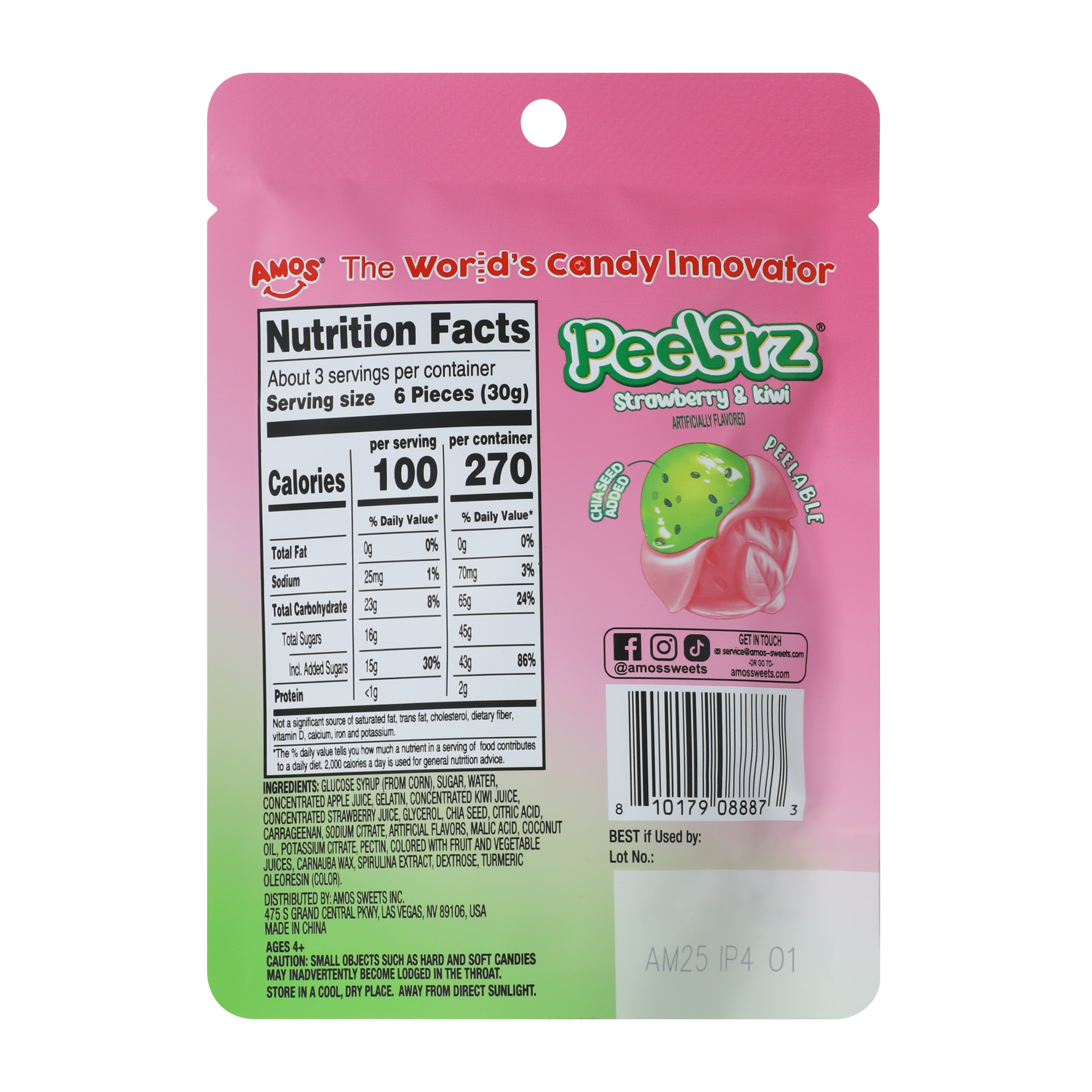 Peelerz® Strawberry & Kiwi Gummy Candy 3oz