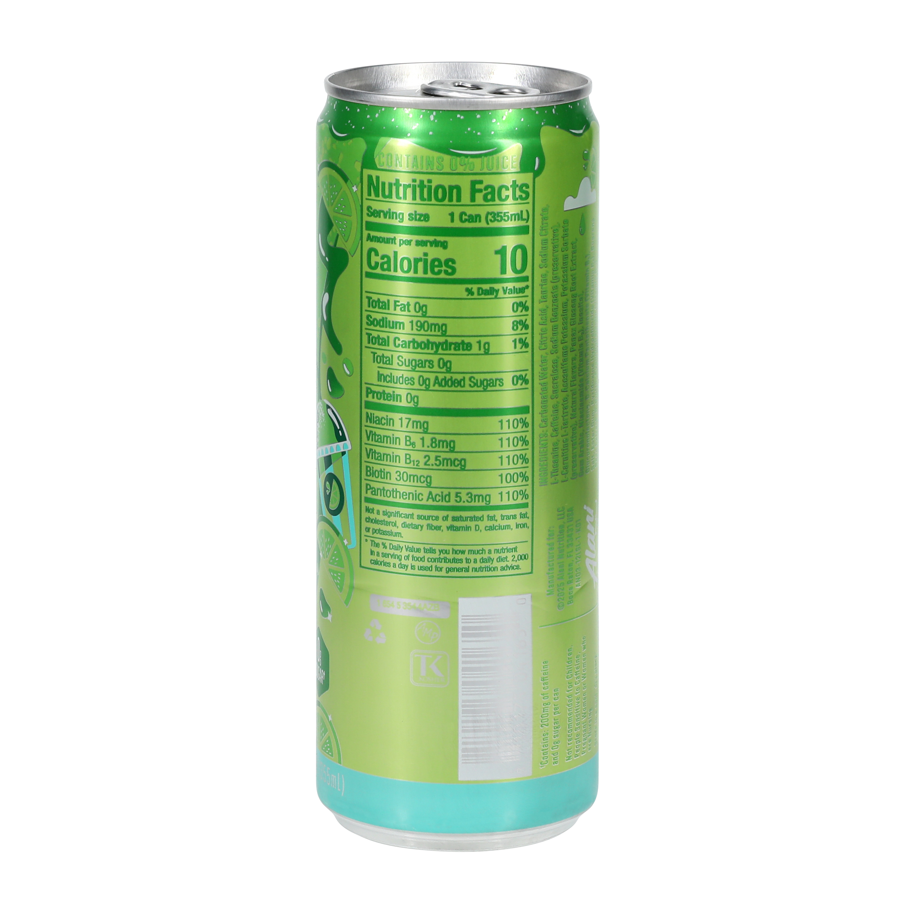Alani Nu Lime Slush Energy Drink 12oz