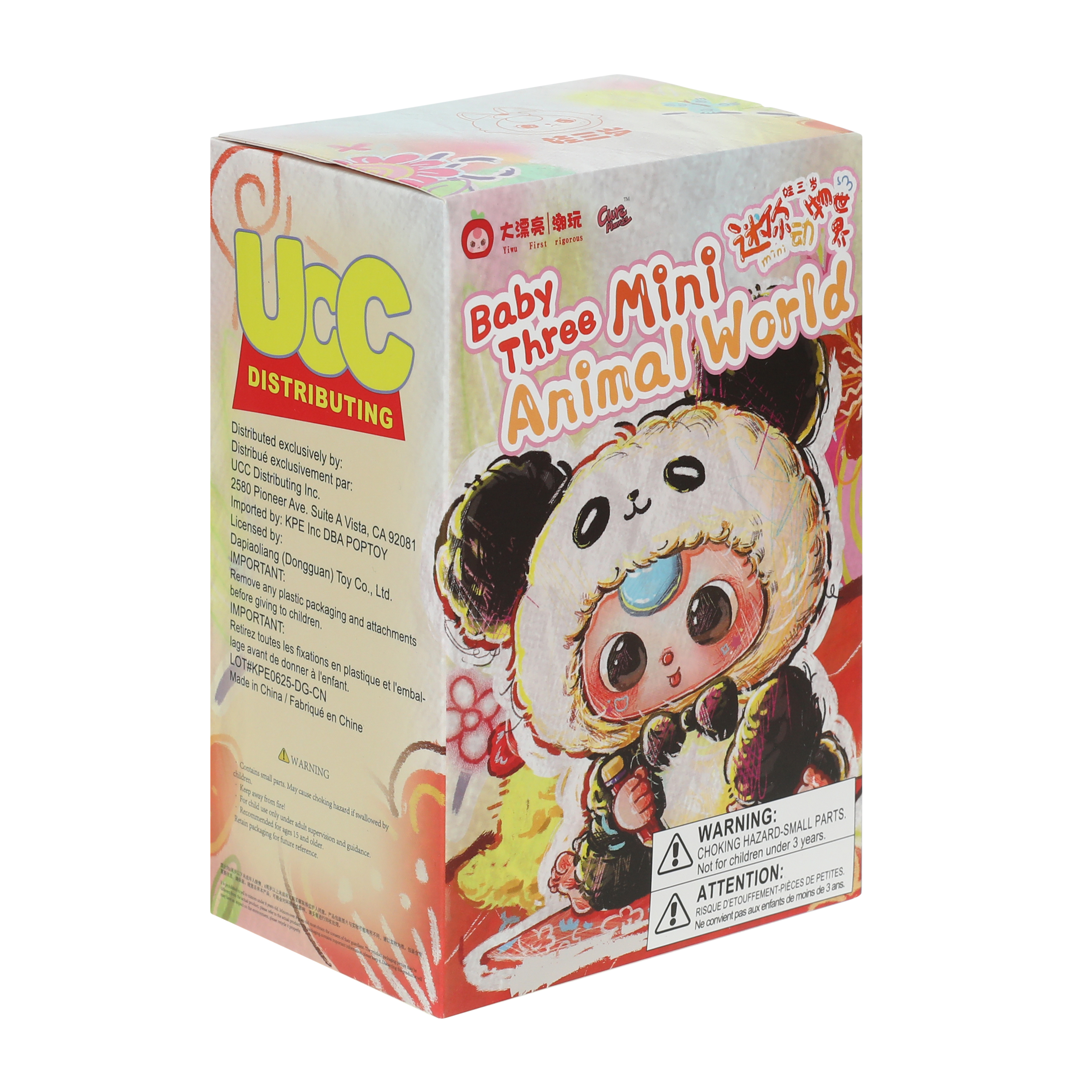 Baby Three Mini Animal World Plush Figure (Styles May Vary)