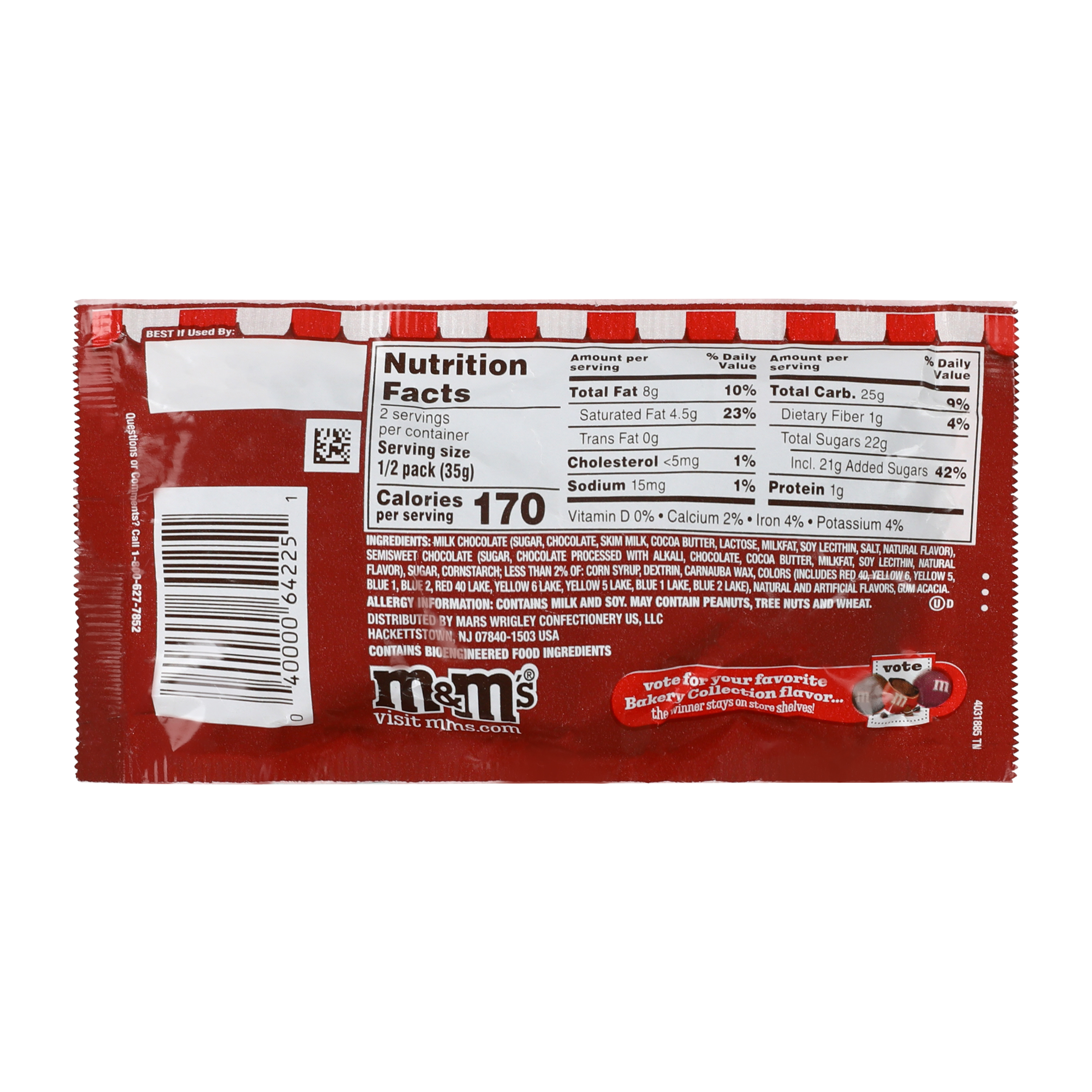 M&M's® Cherry Chocolate Cupcake Candies 2.4oz
