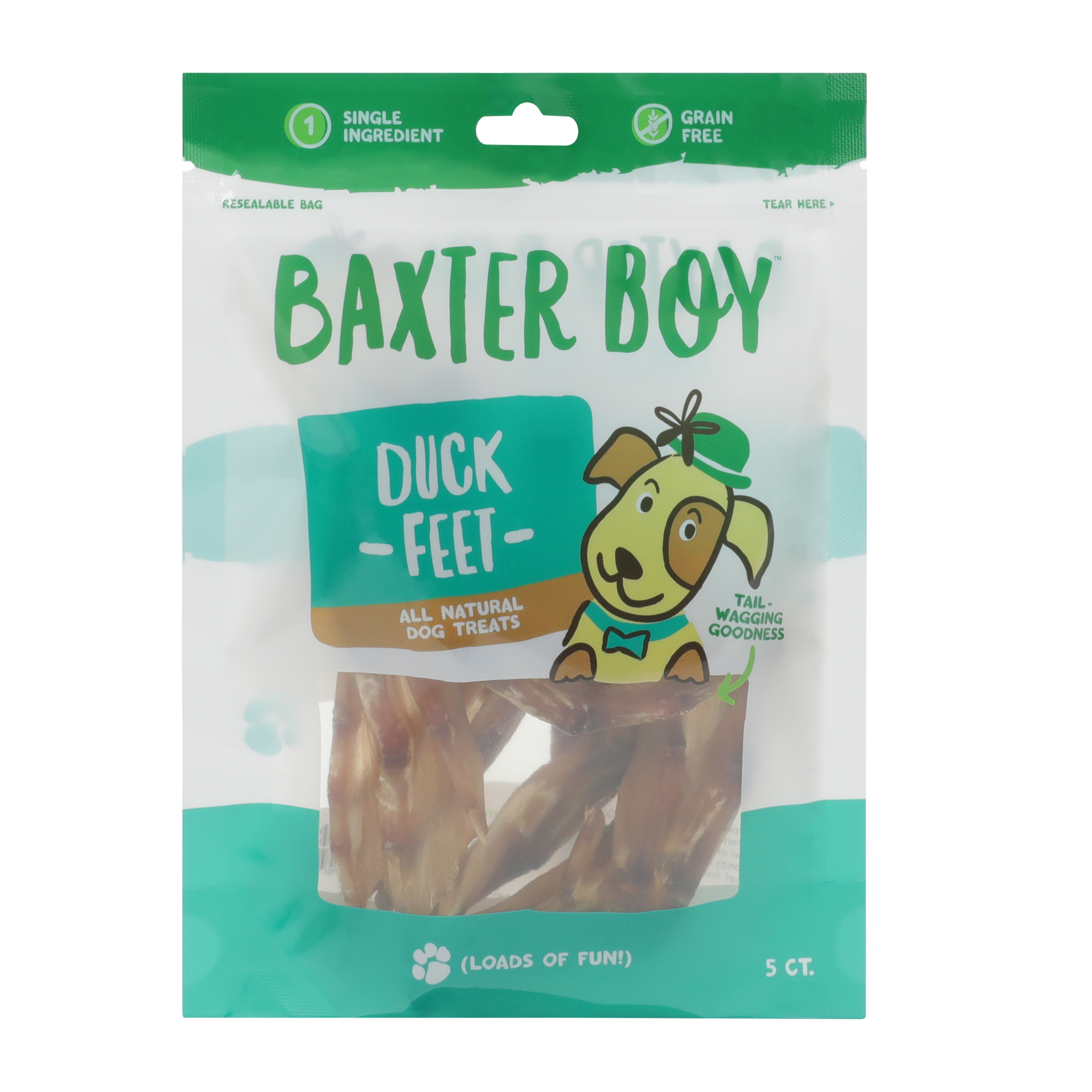 Baxter Boy™ Duck Feet Dog Treats 5-Pack