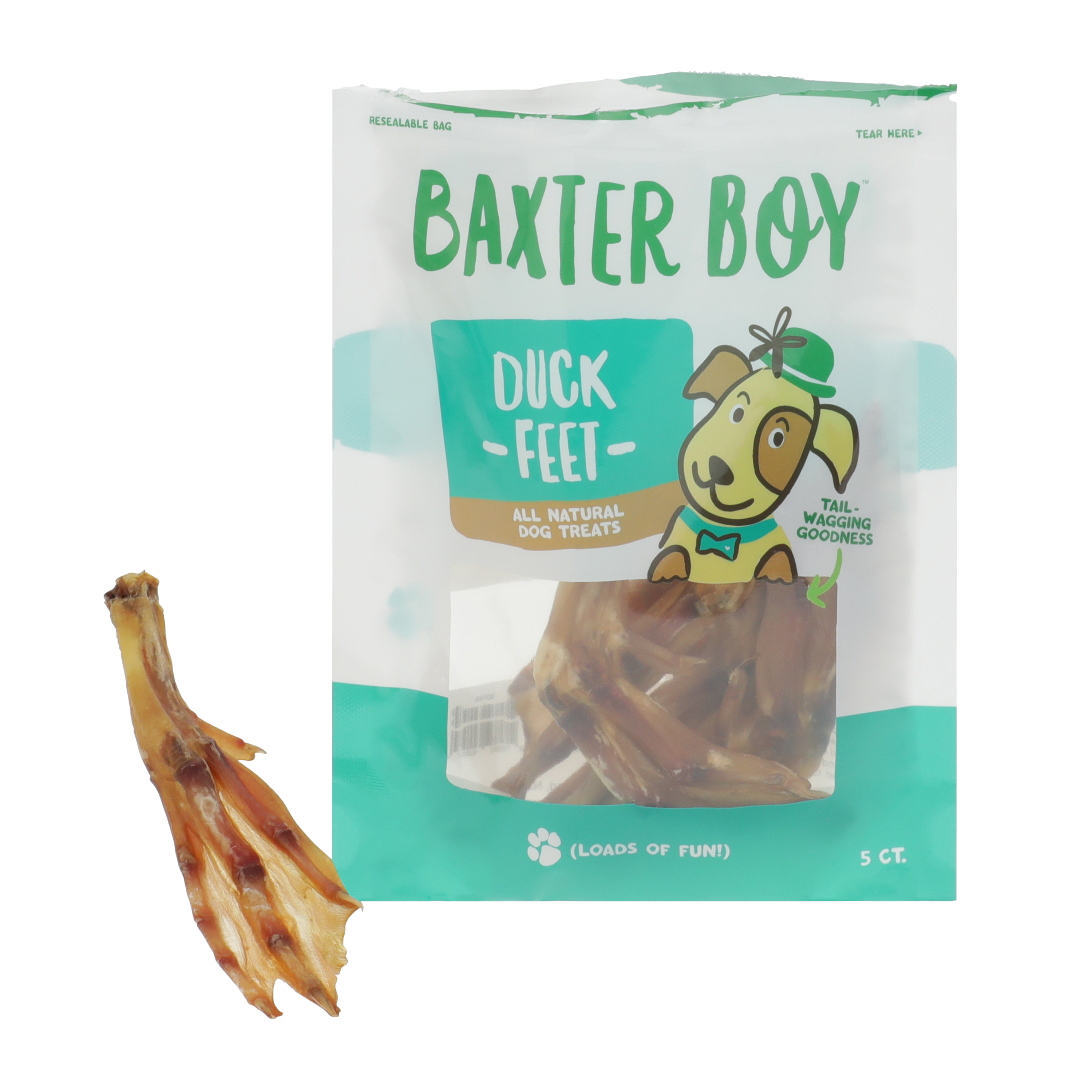 Baxter Boy™ Duck Feet Dog Treats 5-Pack