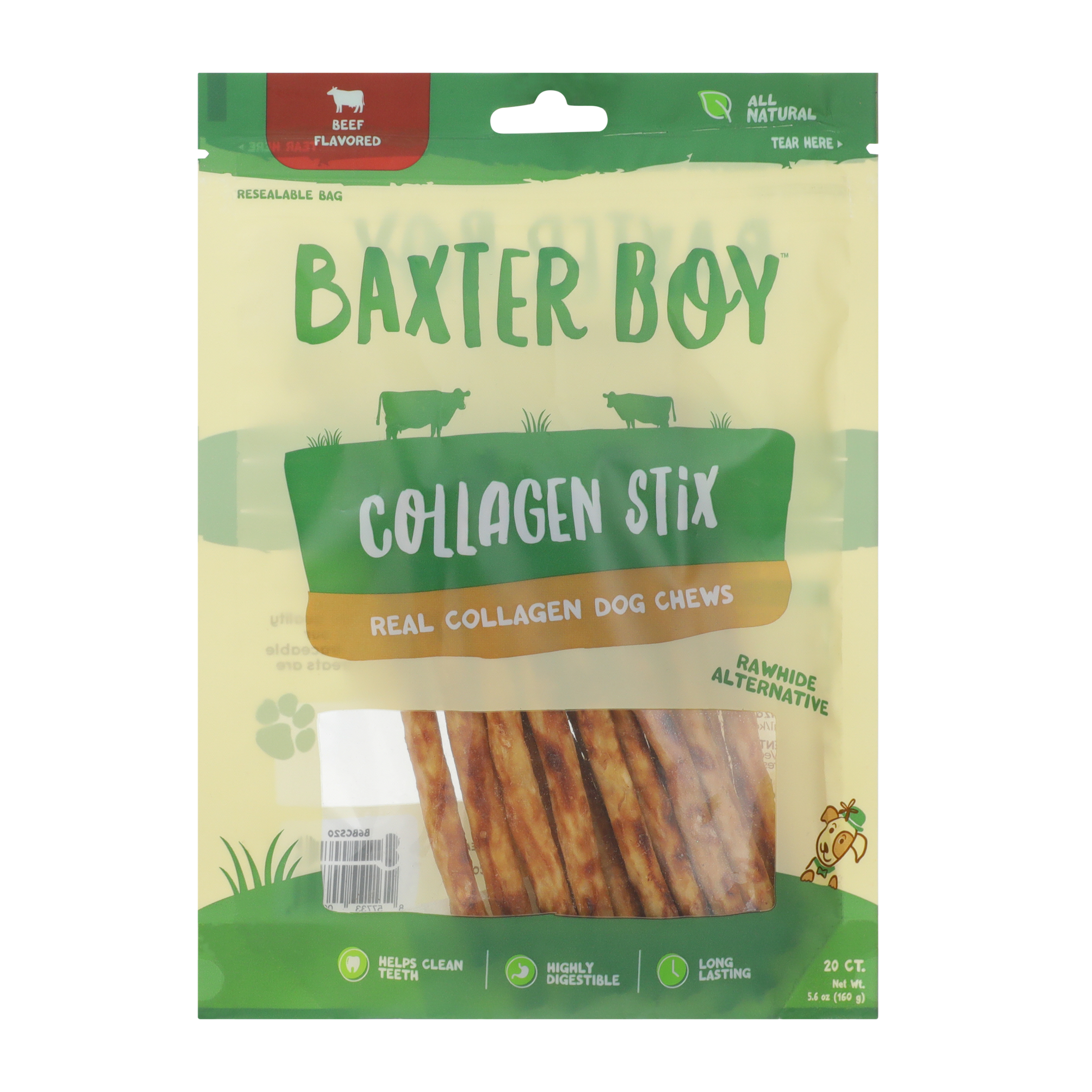 Baxter Boy™ Beef Flavored Collagen Rolls Dog Chews 20-Pack 5.6oz