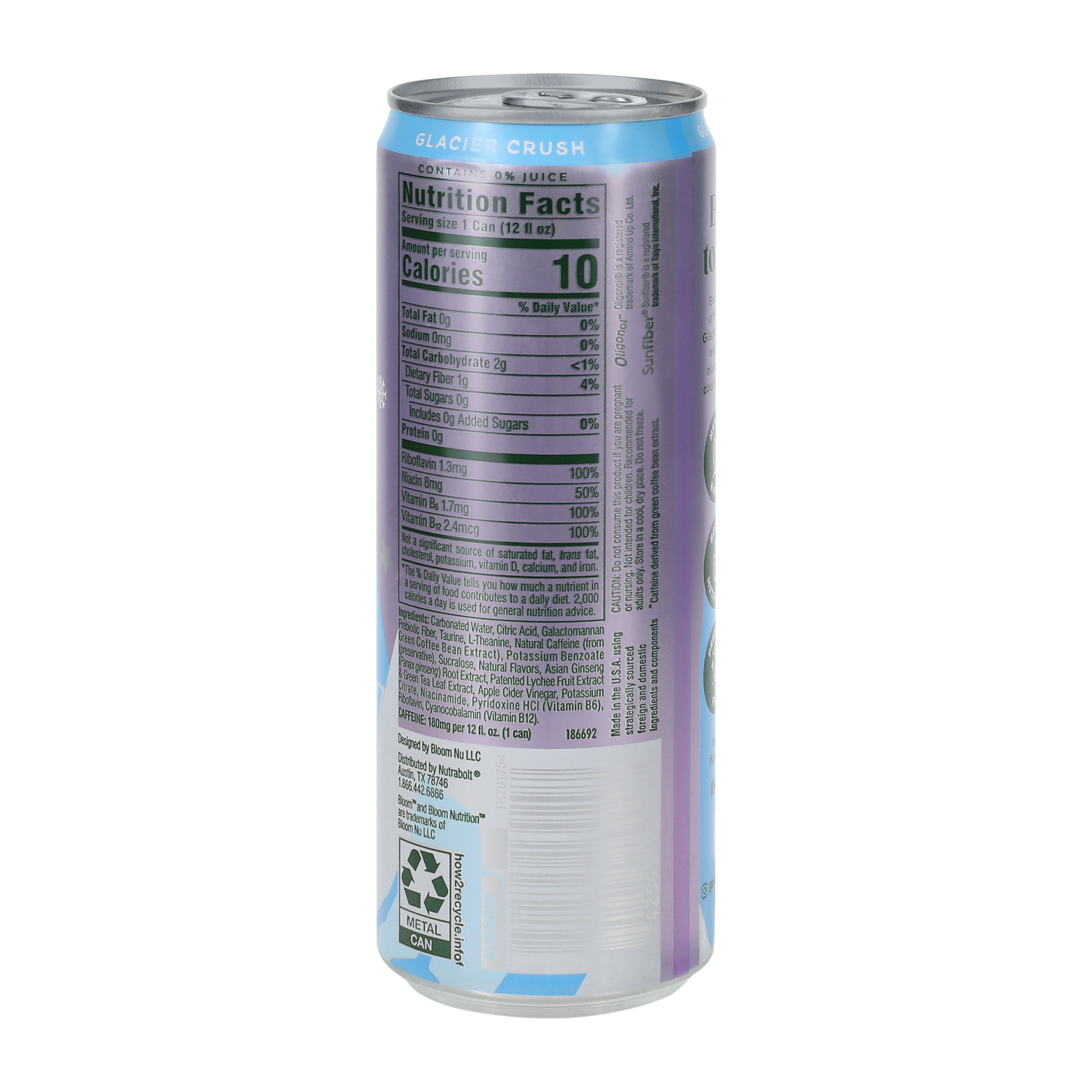 Bloom™ Glacier Rush Sparkling Energy Drink 12oz