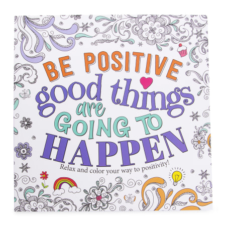 Be Positive' Adult Coloring Book | Five Below