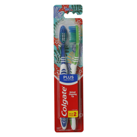 colgate® plus clean & fresh soft toothbrushes 2-count | Five Below