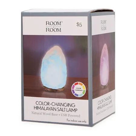Color Changing Himalayan Salt Lamp Usb Powered Approx. 6in Five Below