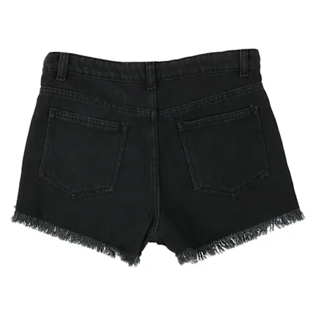 【PORTERNA】Bath Black Denim Shorts black denim shorts with frayed hem | Five Below