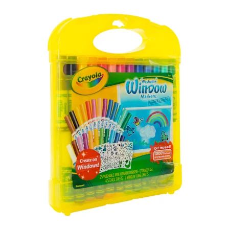 Crayola Washable Window Crayons - 5 Color Pack For Glass & Mirror Art
