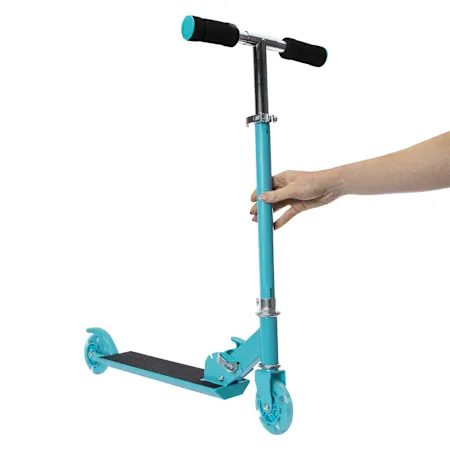 pro rider kids' folding light-up scooter with LED wheels