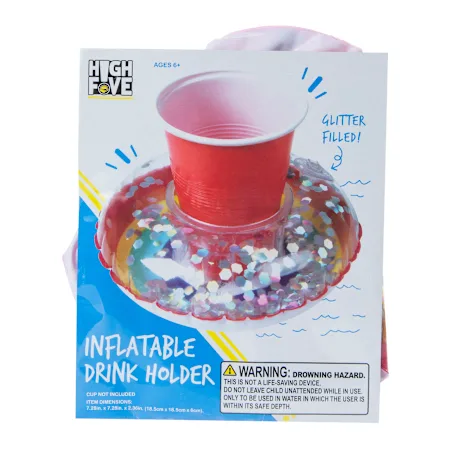 Inflatable Glitter Filled Drink Holder Inflatable Glitter Filled Drink Holder