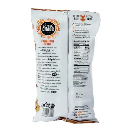 Sweet Chaos Pumpkin Spice Drizzled Popcorn 5 5oz Five Below