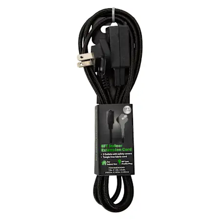 Tangle-Free Extension Cord With Angled Plug 6ft