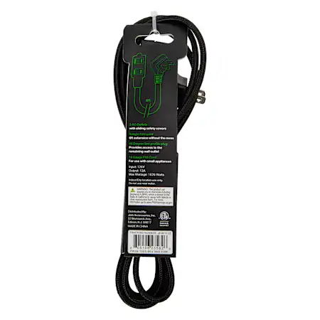 Tangle-Free Extension Cord With Angled Plug 6ft