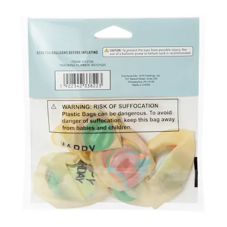 Confetti Filled Happy Birthday Balloons 5-Count