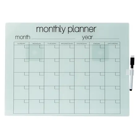Dry Erase Monthly Planner 16in x 12in