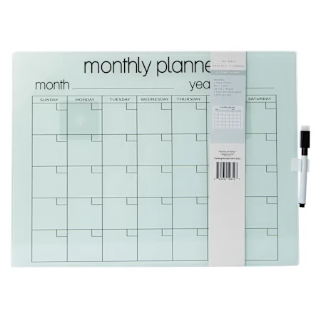 Dry Erase Monthly Planner 16in x 12in