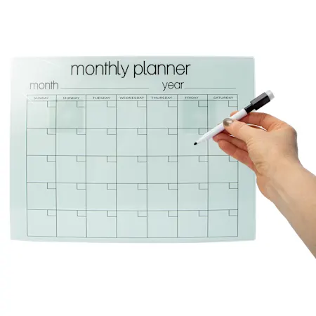 Dry Erase Monthly Planner 16in x 12in