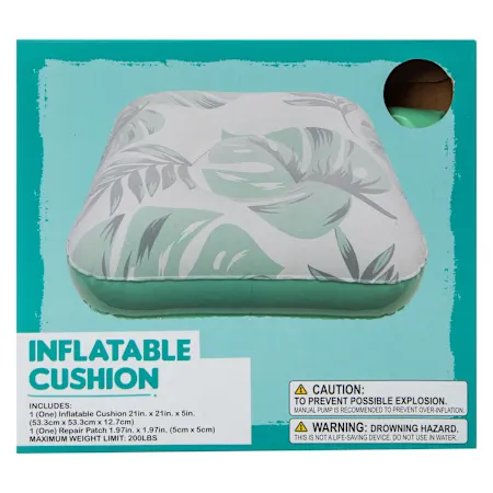 Printed Inflatable Outdoor Seat Cushion 21in x 21in