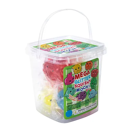 Mega Glitter Squishy Mochi 8-Pc