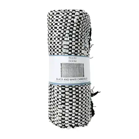 Black And White Chindi Rug