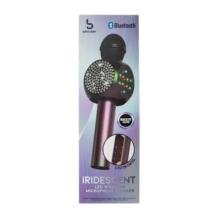 bluetooth® karaoke LED bling mic with speaker