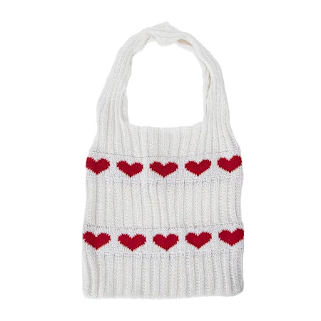 [RONRON] 24SS★HEART PATTERN MESH TOTE BAG★SALE HEART PATTERN MESH TOTE BAG PINK - RONRON 론론
