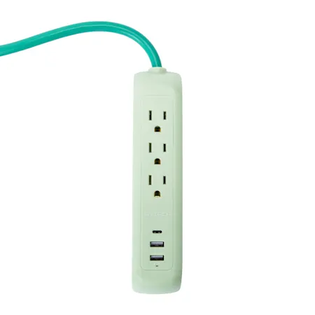 Power Strip W/ 3 outlet & 2 USB-A & 1 USB-C Port