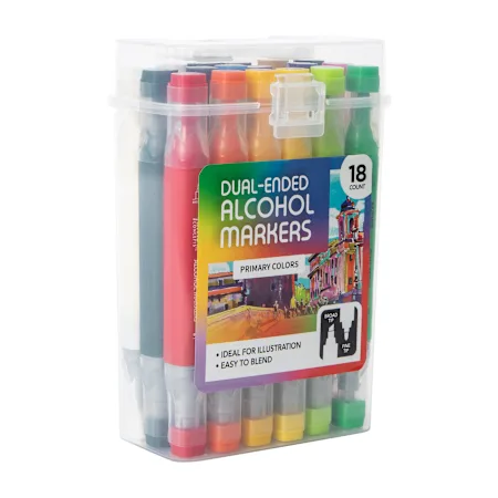 Dual-Ended Alcohol Markers 18-Count