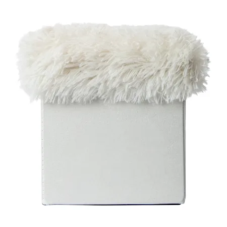 Furry Cube Ottoman 10inx10in