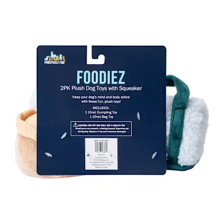Foodiez Plush Dog Toys W/ Squeaker 2-Pack | Five Below
