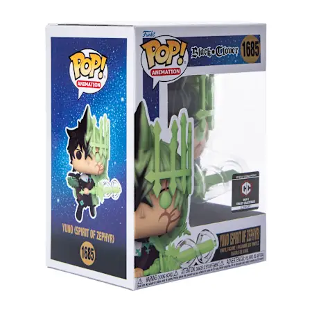 Funko Black Clover POP Animation Yuno Spirit Of Zephyr Exclusive Vinyl Figure 1422 Glow-in-the - View #9