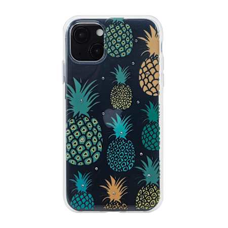 Custodia FIFTHAVE Per IPhone XR Con Motivo Floreale 3D E Cristalli - Cover In Silicone Morbido Antiurto, Design Fiore Di Pesco, Leggera E Antiscivolo