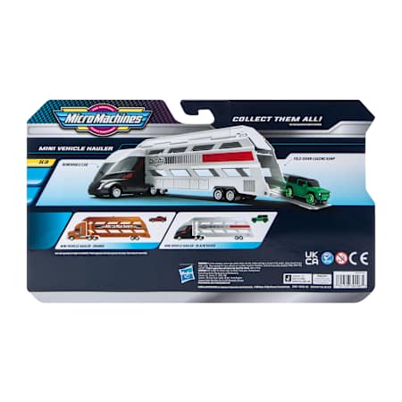 Micro Machines Mini Trasportatore Blue Hauler Con Veicolo Esclusivo - Giocattolo Per Bambini 4+