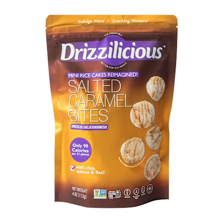 Rice cake & Harry② Drizzilicious® Mini Rice Cakes Salted Caramel Bites 4oz