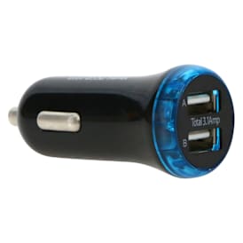 LED Light-Up Car Charger w/ 2 USB Ports, 3.1 Amp
