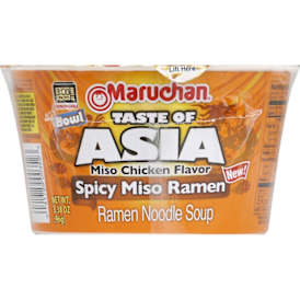 Maruchan® Taste Of Asia Spicy Miso Ramen Noodle Soup Bowl 3.38oz