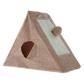 American Cat Club™ Folding Cat Cave w/ Scratch Pad 21in