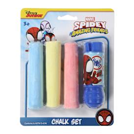 Disney Junior Spidey & His Amazing Friends Jumbo Chalk Set With Holder 4-Piece