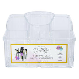 Clear 6-Compartment Multipurpose Organizer 6.75in x 3.75in