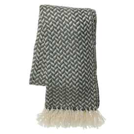 Handwoven Herringbone Throw Blanket 40in x 50in