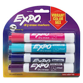 Expo® Vibrant Dry Erase Markers 4-Pack