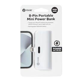 3,000mAh 8-Pin Rechargeable Mini Power Bank