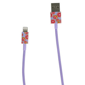 4ft Printed 8-Pin Charging Cable For iPhone® & iPad®
